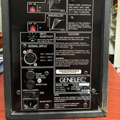 Genelec 1030A 6.5" Powered Nearfield Studio Monitor (Single) 1994 - 2005 - Black image 2