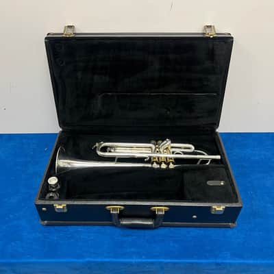 Used Conn USA 100B Bb Silver Trumpet with Conn 7C Mouthpiece & Original Case Just Serviced image 1