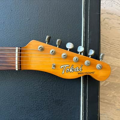 1980s Tokai Breezysound TTE60 Custom Telecaster Burled Tortoiseshell Mahogany Top Hard Case Japan Vintage image 12
