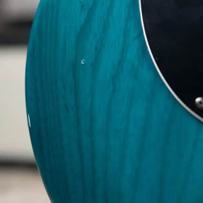 Ernie Ball Music Man StingRay 4 H Fretless Bass Translucent Teal - Used image 10