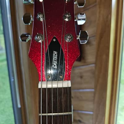 Gretsch G1626 Synchromatic Sparkle Jet with F-Hole 1999 - 2004 - Red Sparkle image 13
