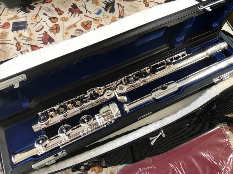 Muramatsu EX III Professional Open Hole Flute with Offset G - Silver Plate image 1