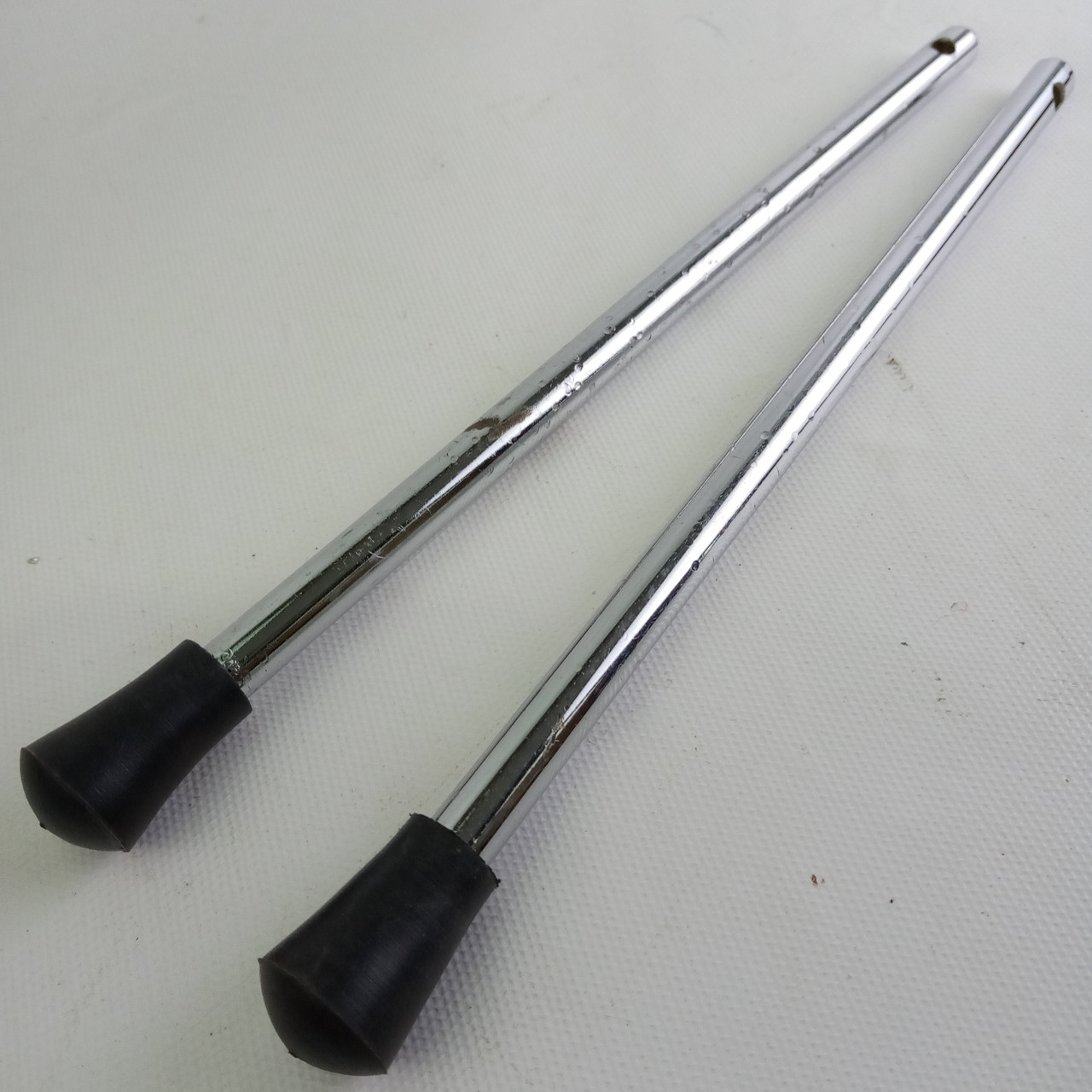 Premier 3/8" 2x 9"Straight Disappearing Spurs Chrome Vintage 60=70s Bass Drum — main photograph