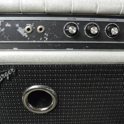 Kustom Charger Bass Amp Mid 70's Silver Sparkle image 2