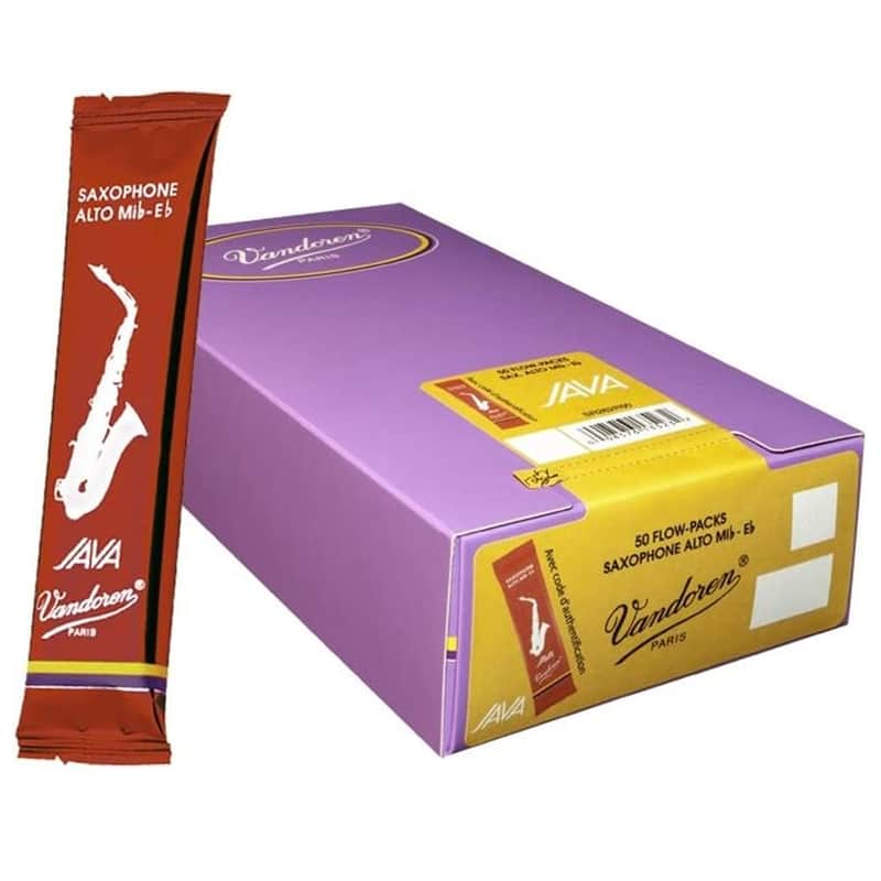 Vandoren Alto Sax Java Red Reeds Strength 2.5, Box of 50 image 1