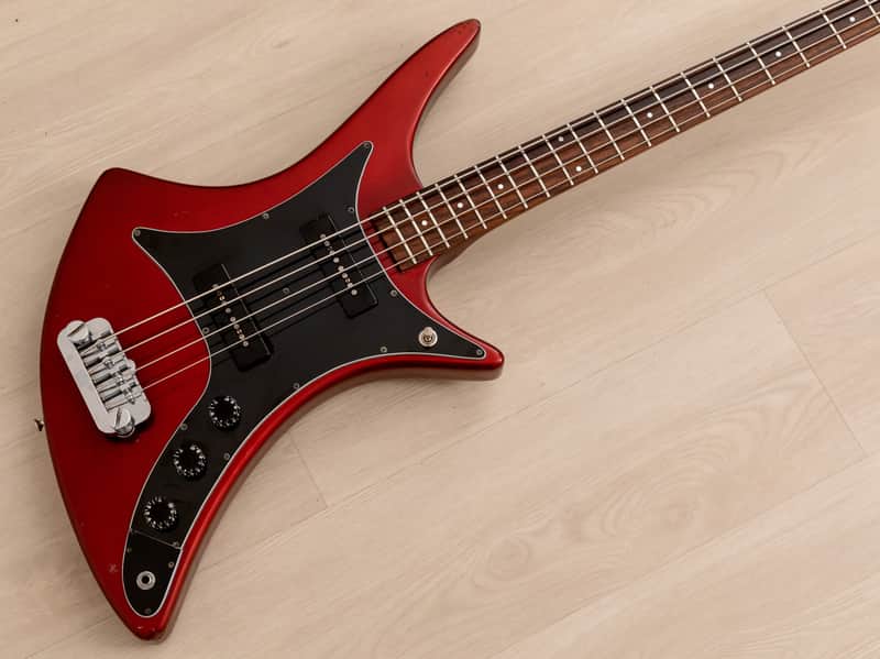 1982 Guild X-702 Vintage Bass Guitar Candy Apple Red w/ Case image 1