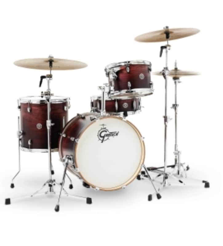 Gretsch Catalina Club 4 Piece Shell Pack (18/12/14/14SN) Satin Antique Fade image 1