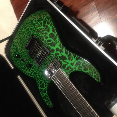 Jackson USA Custom Shop Limited Edition Soloist 2017 Black Green Crackle Hardshell Case Included image 2