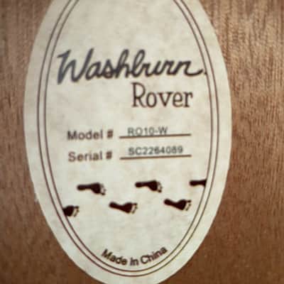 Washburn Rover RO10SK 34 Inch Travel Guitar in Red, Spruce Top, Rosewood Fingerboard image 20