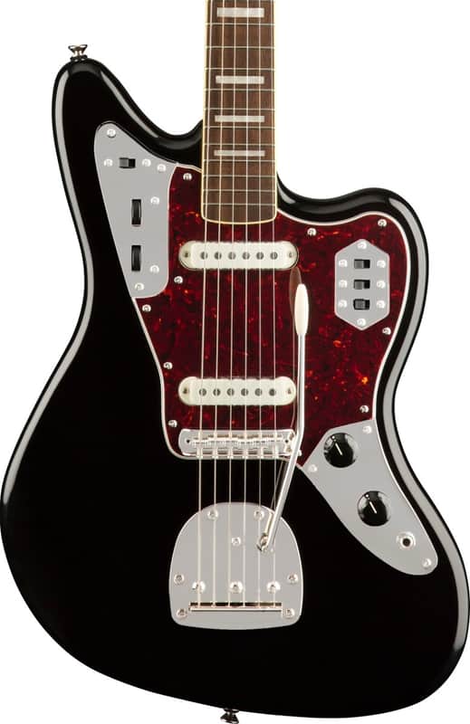 Squier Classic Vibe '70s Jaguar Electric Guitar. Laurel FB, Black image 1