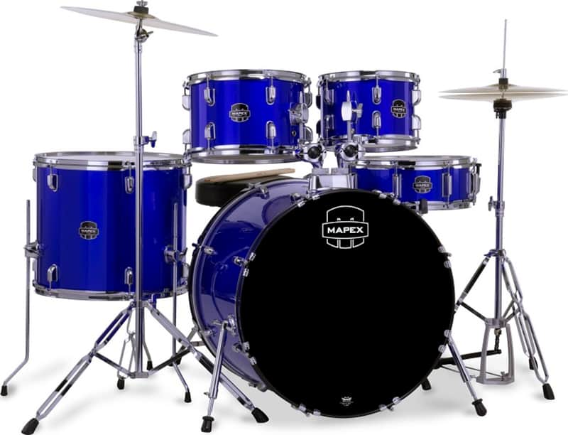 Mapex CM5294FT Comet 5-Piece Complete Acoustic Drum Set, Indigo