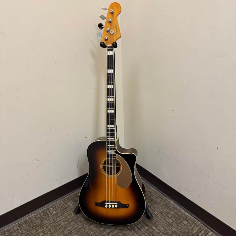 Fender Kingman Acoustic Electric Bass Sunburst w/ HSC B image 1