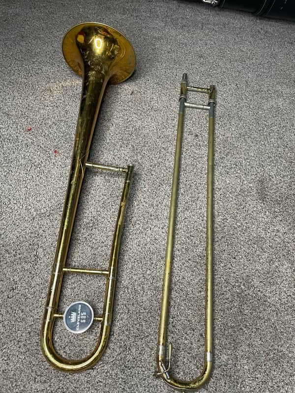 king cleveland 605 trombone (parts or repair, sticky slide) - brass image 1