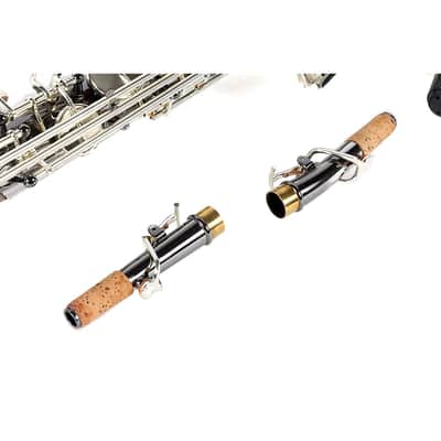 Allora ASPS-450 Vienna Series Straight Soprano Sax Regular Black Nickel Body Silver Keys image 4