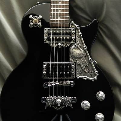 Skull pickguard for Gibson and epiphone les paul guitar custom Solid metal and hand made image 4