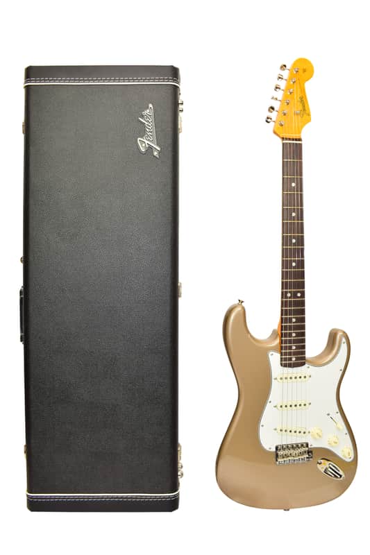 2025 Fender American Vintage II 1965 Stratocaster Electric Guitar, Round-Lam Rosewood Fingerboard, Shoreline Gold w/ Case