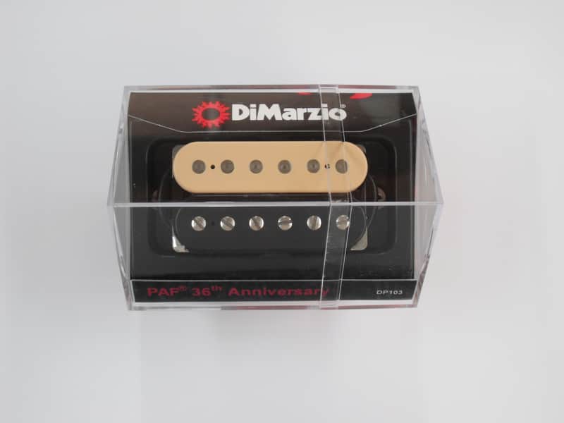 DiMarzio Regular Spaced PAF 36th Anniversary Neck Humbucker Black/Creme W/Chrome Poles DP 103 image 1