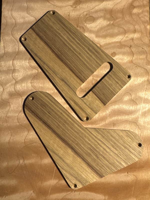 Guilford Black Limba Backplate Set - fits PRS USA Tremolo models image 1