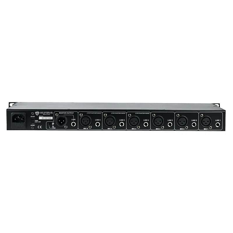 Nady RMX-6 Rackmount 6-Channel Microphone / Line Mixer image 2