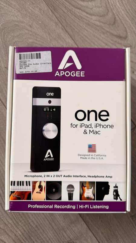 DTM・DAW Apogee One 2in2out Apogee ONE 2x2 24-Bit 96kHz USB Audio Interface for iOS and Mac
