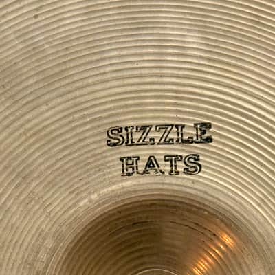 VINTAGE 14” Sabian AA SIZZLE Hats 975g 1338g image 11