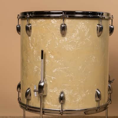 1960s Slingerland White Marine Pearl Drum Set image 4