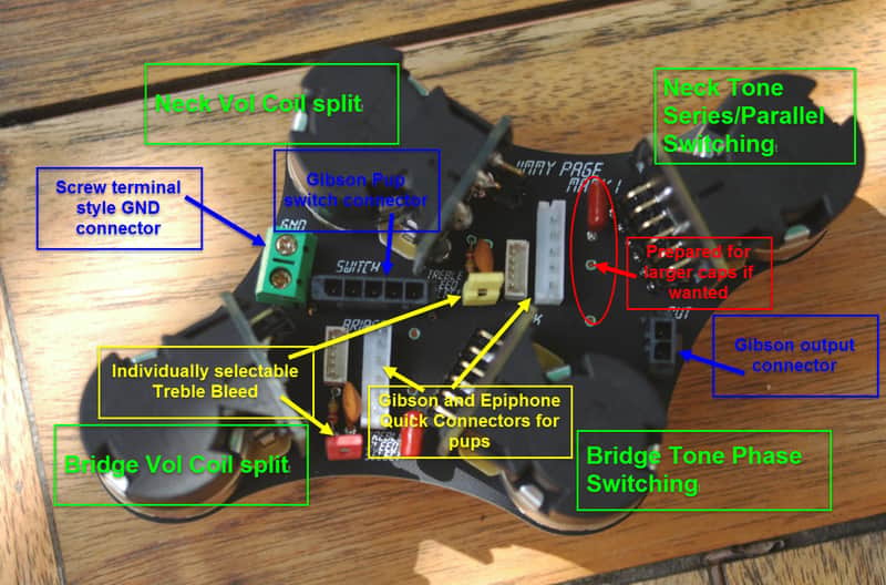 New product - Control PCB for Epiphone /Gibson Les Paul - Jimmy Page Mark 1 image 1