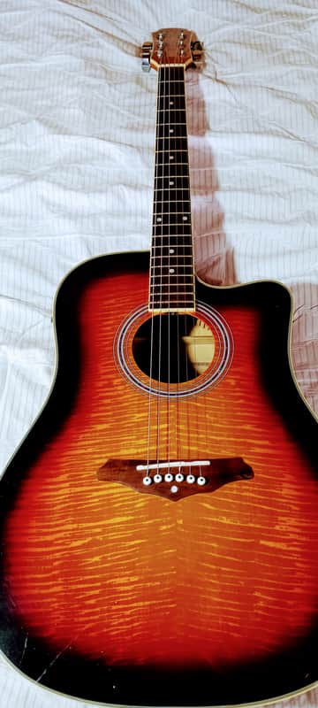 Jerzey Acoustic Dreadnought CW w/ pickups image 1