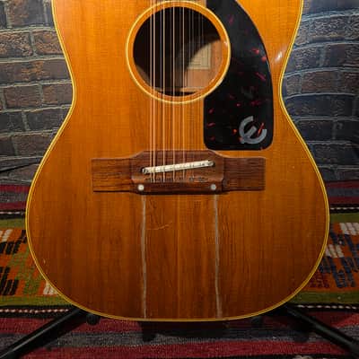 Vintage 1967 Epiphone FT-85 Serenader Natural w/ Original Chipboard Case image 6