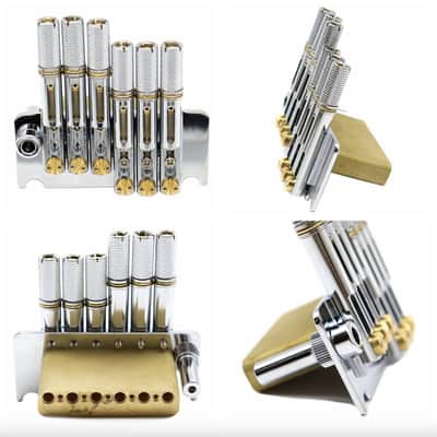 Chrome Fixed Headless Guitar Bridge Tremolo System image 2