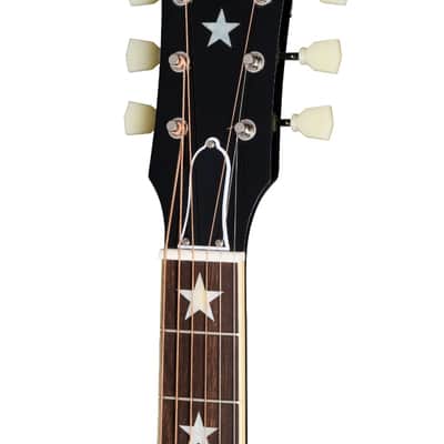 Epiphone J 180 LS Acoustic Electric Guitar Ebony image 5