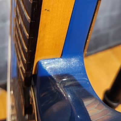 Modded Charvel 1988 Fusion Deluxe Rosewood Fretboard Pearl Blue - Added Preamp Switch & Pickguard image 19