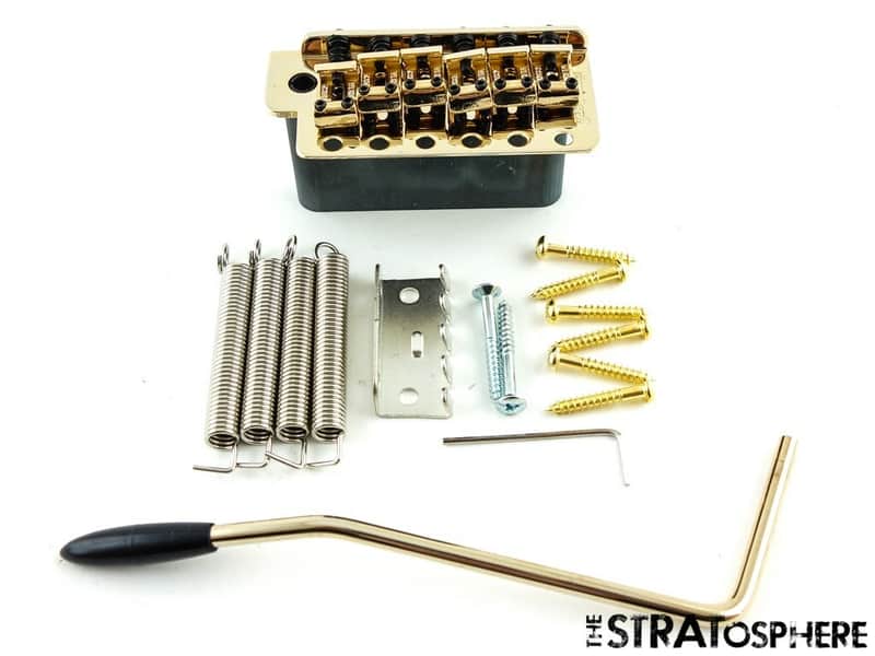 *NEW Wilkinson Vintage TREMOLO for Fender Stratocaster Steel + Gold WVC-SB-GD image 1