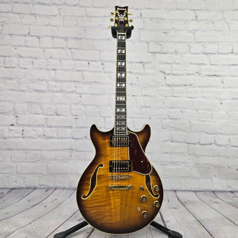 ibanez tobacco burst FRH20SMN-TCL Acoustic-Electric Guitar, Low Gloss give the AM73 a spin! Ibanez IC420AAB Iceman - Antique