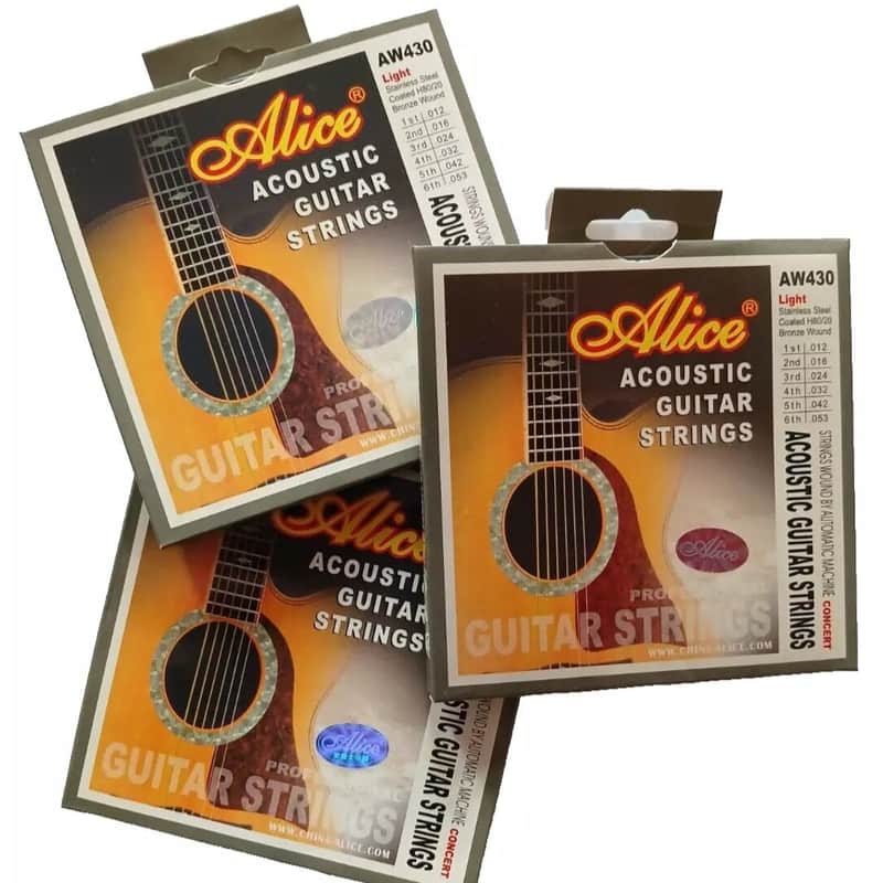 Alice Acoustic Guitar Strings 3 Set Bundle Bronze/Stainless Steel .012 - .053 image 1