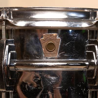 1960s Ludwig 5x14 Pre Serial Super 400 Chrome Over Brass Snare Drum image 11
