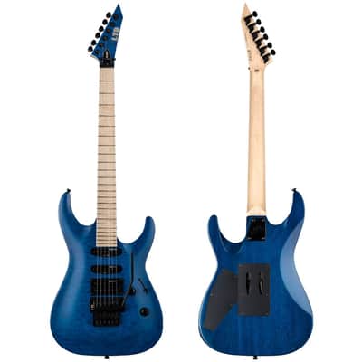 ESP LTD MH-203QM Electric Guitar w/Quilt Maple Top - See Thru Blue image 1