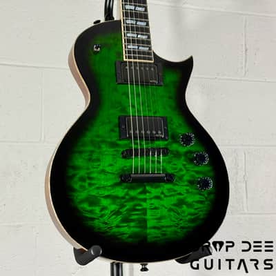 ESP USA Eclipse Electric Guitar w/ Case-Dark Green Sunburst image 3