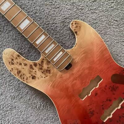 Custom DIY Project 4 String Jazz Bass Style Alder Body, Roasted Maple Neck image 2