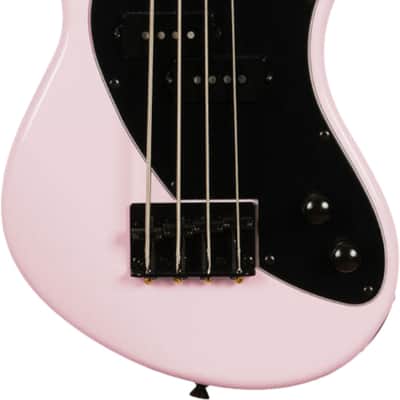 Kala Solid Body 4-String Electric U-BASS, Laurel Fingerboard, Pale Pink image 1