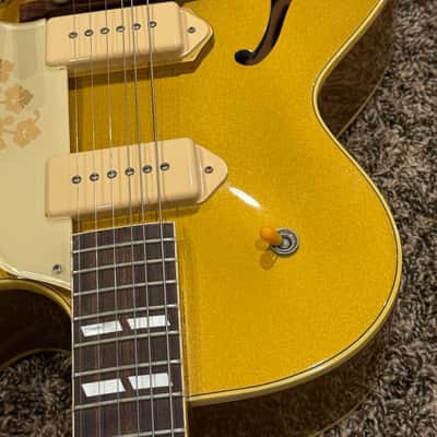 1990 Gibson ES-295 1st Year Reissue Bullion Gold MINT* image 14
