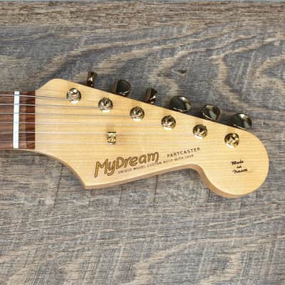 MyDream Partcaster Custom Built - Honey Burst Gold Short Scale JM Dippers image 7