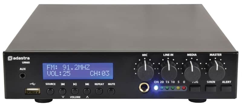 Adastra UM60 Compact 100V Mixer-Amp image 1