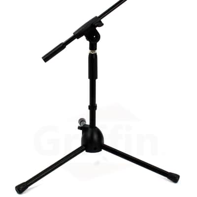 GRIFFIN Short Boom Mic Stand (Low Profile-X Series) – Tripod Mount for Kick Drum, Guitar Amps, Studio Desks, Singing & Home Recording Use image 6