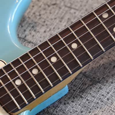 1966 Fender Mustang Electric Guitar Daphne Blue + OHSC image 8