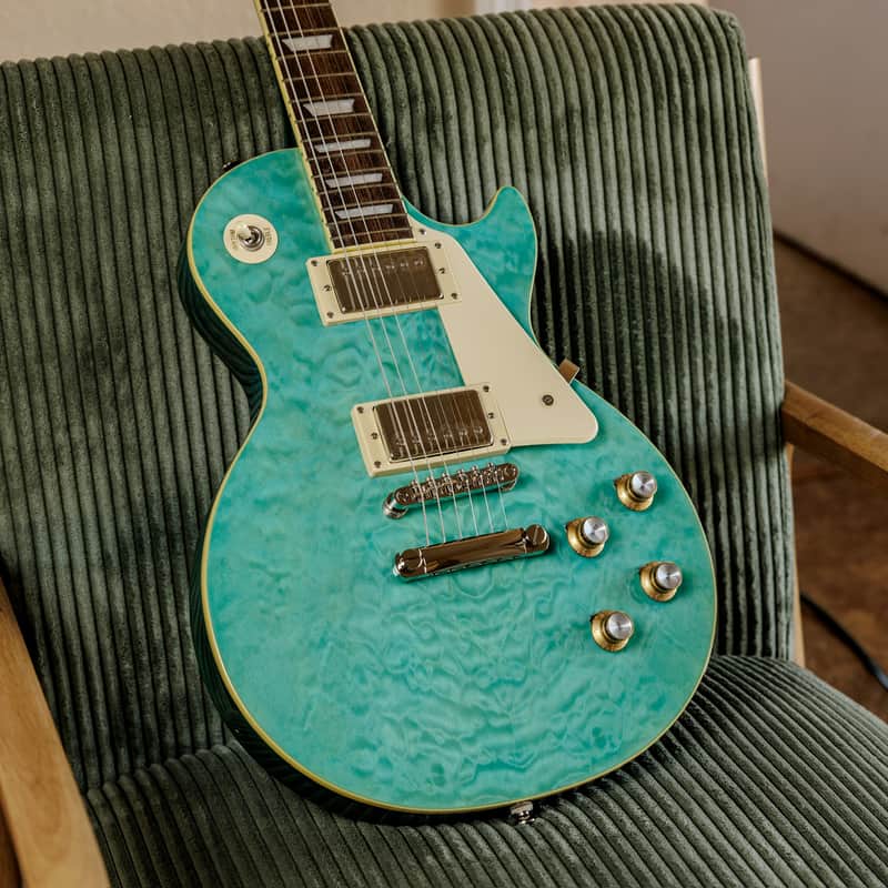 Epiphone Les Paul Standard '60s Quilt Top 2021 - 2025 - Transparent Blue image 1