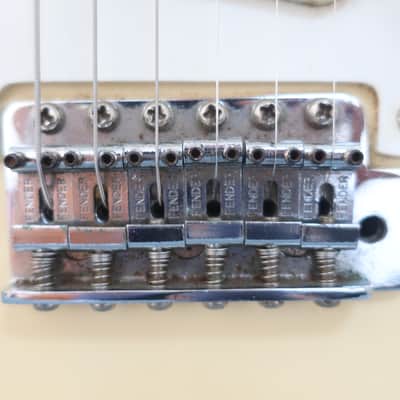 Vintage 1990s 1992 Squier by Fender Made in Korea MIK Standard Stratocaster Guitar White Cream image 5