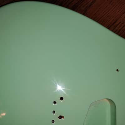 Warmoth Roasted Alder Telecaster Body Nitro Finished Surf Green image 6