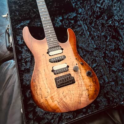 Suhr Modern Spalt Maple Brown Burst: Black Limba Body image 4