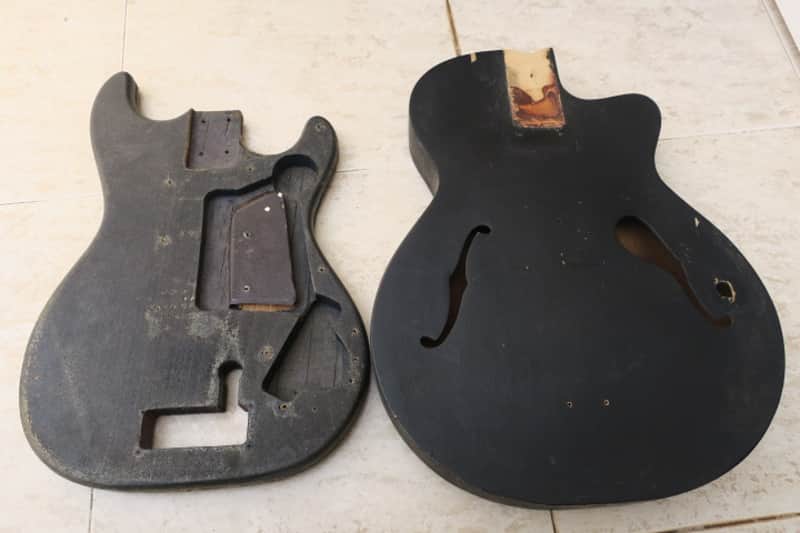 2 x vintage guitar bodies : Hofner 172  1963  & Holow body image 1